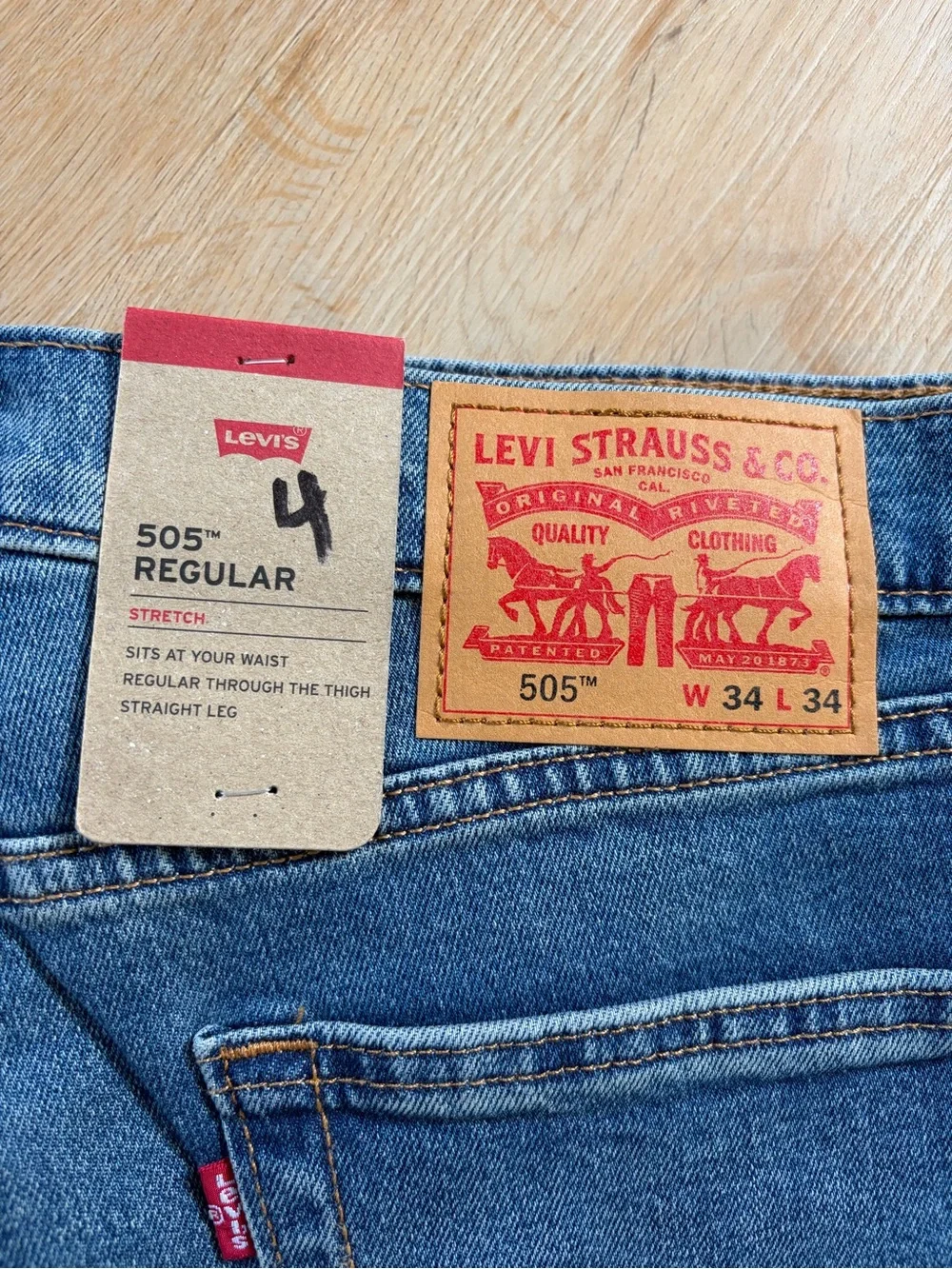 Levi's Men’s Medium Blue Straight Leg Jeans